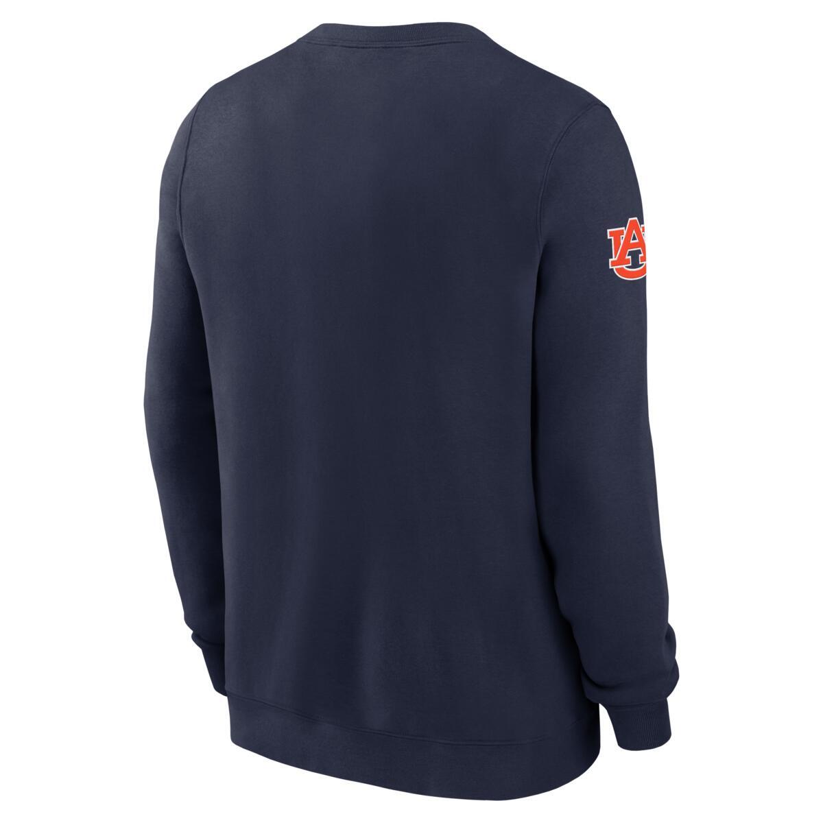 Auburn Navy Longsleeve Wordmark Crewneck