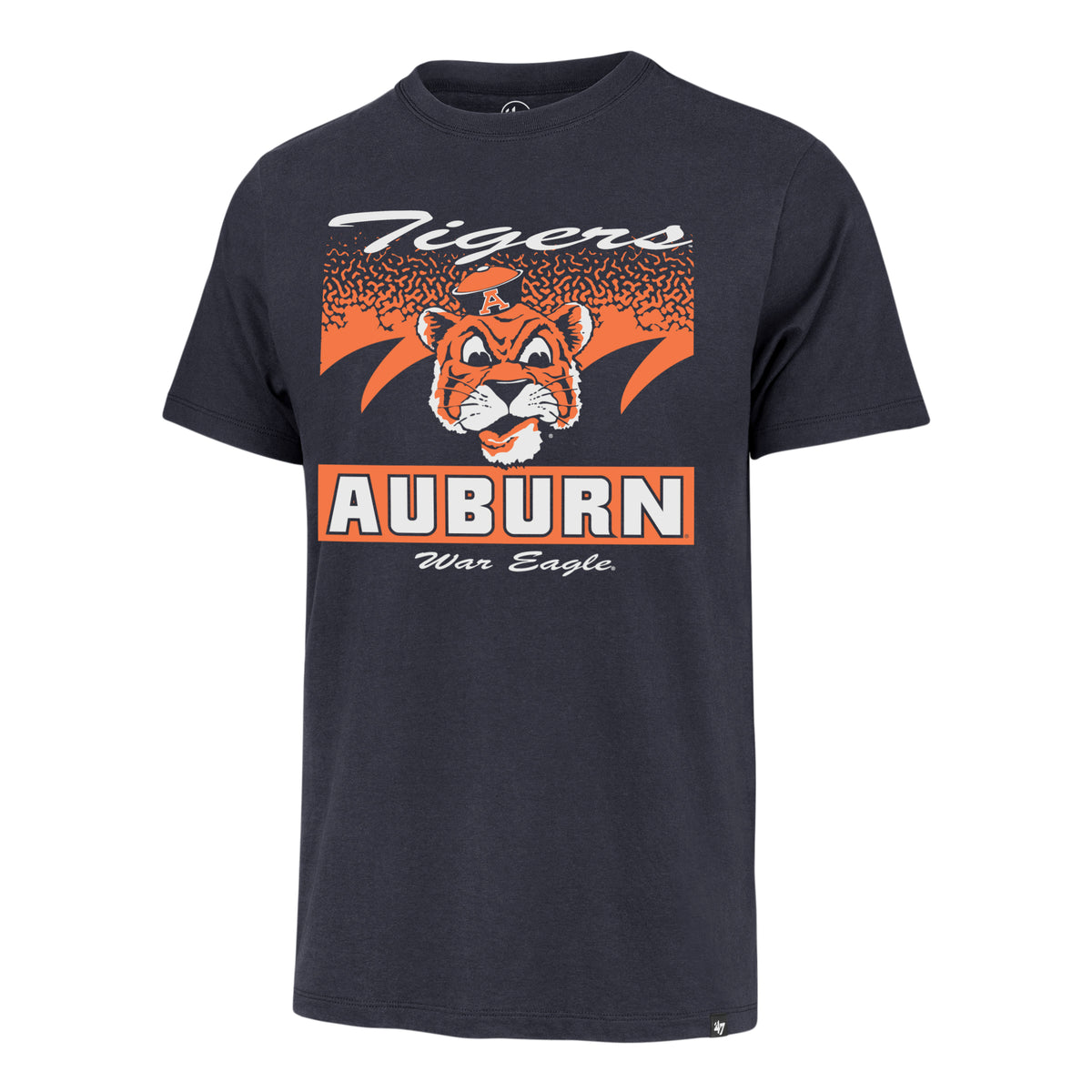 Auburn Navy Vintage Atlas Waver Franklin Tee