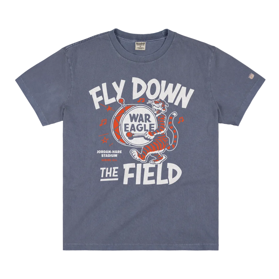 Vintage Auburn Navy Ticket Logo Heavyweight Tee