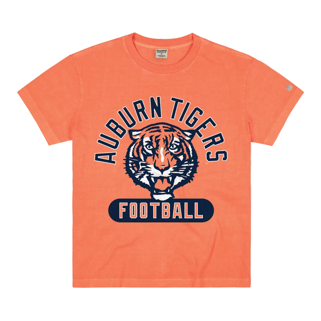 Vintage Auburn Orange Football Tee