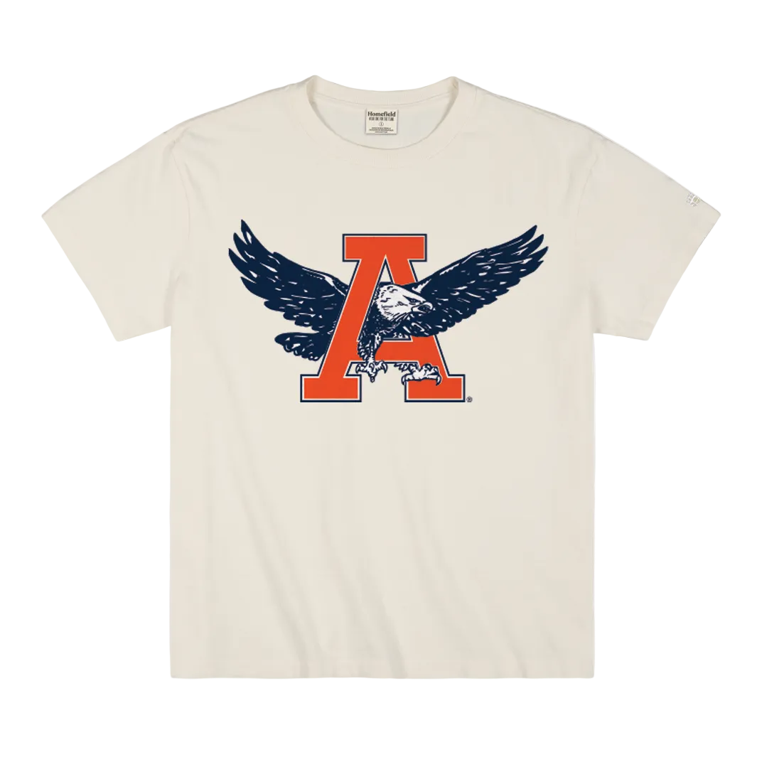 White Block A War Eagle Tee