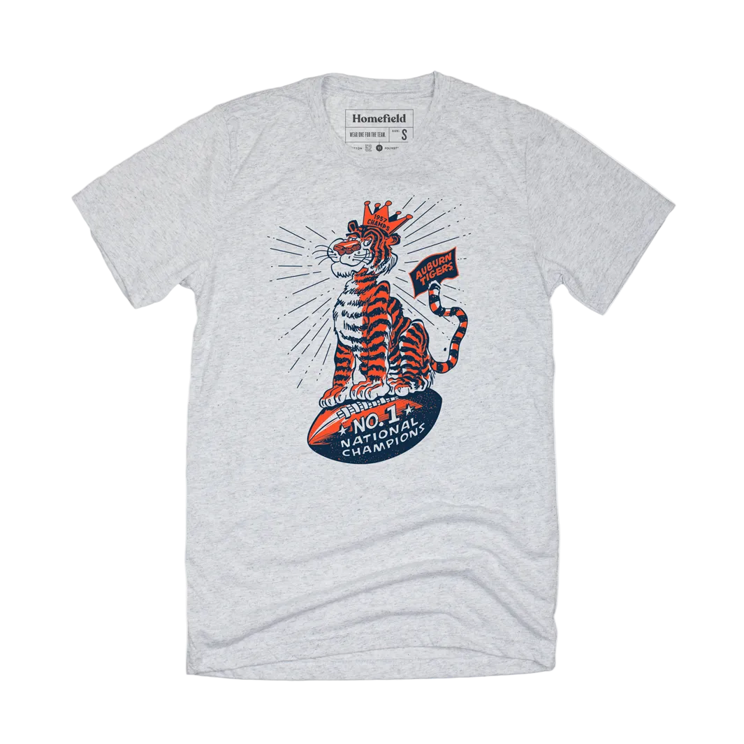 Grey Auburn 1957 National Champs Tee