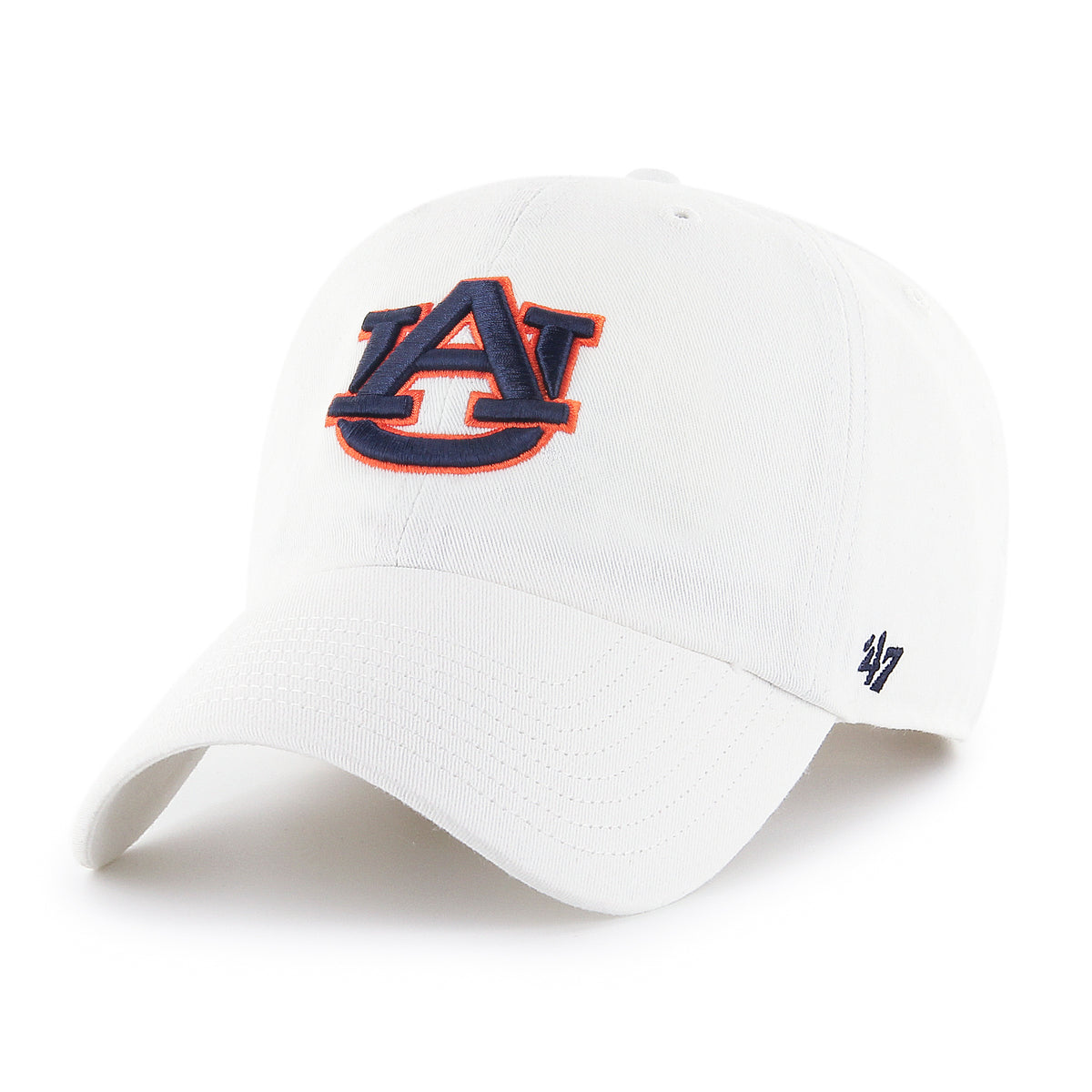 Auburn White Bookstore Primary Logo Clean Up Hat