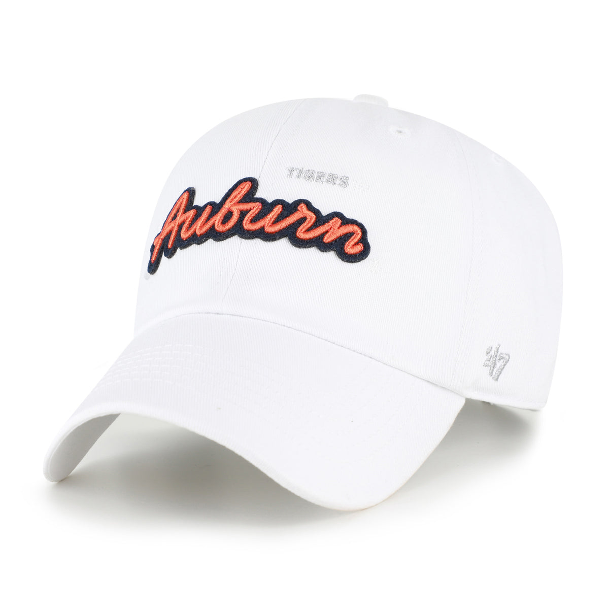 Auburn White Bookstore Trendy Script Clean Up Hat