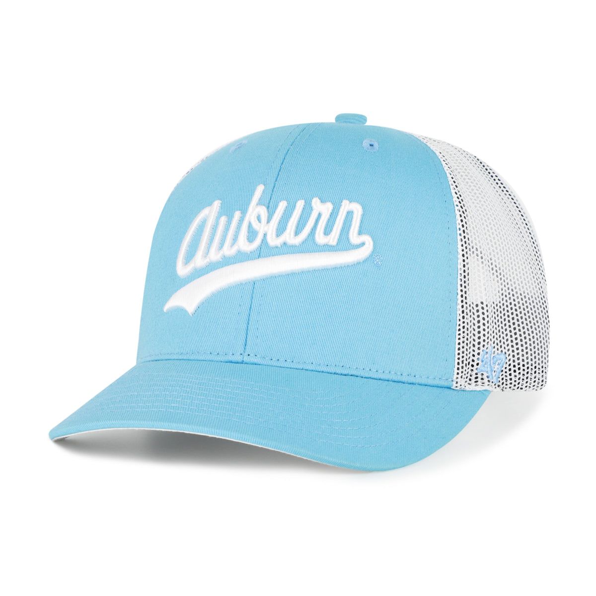 Auburn Blue Bookstore Script Trucker Hat