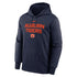 A navy blue Nike hoodie featuring &