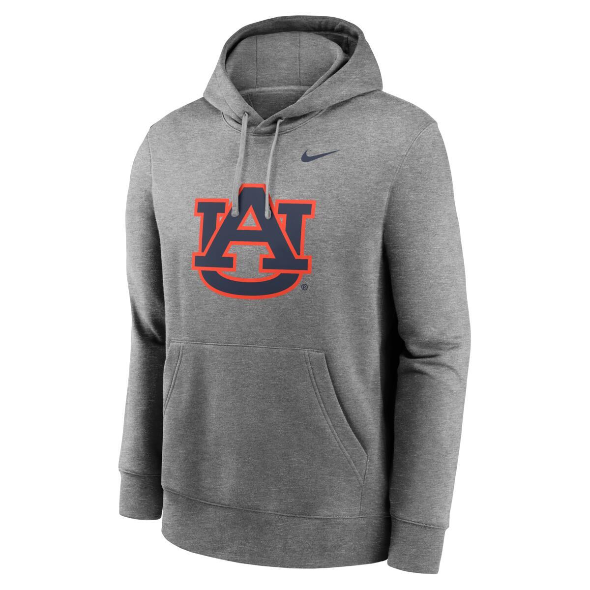 Grey Nike Auburn Logo Hoodie