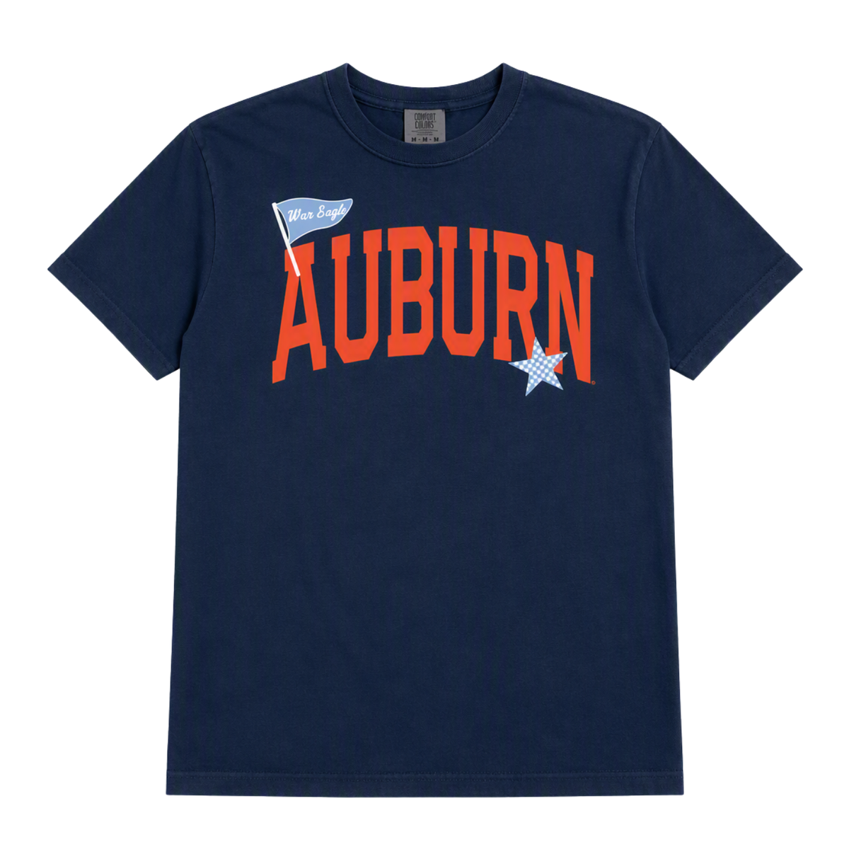 Auburn Navy Pennant Star Tee