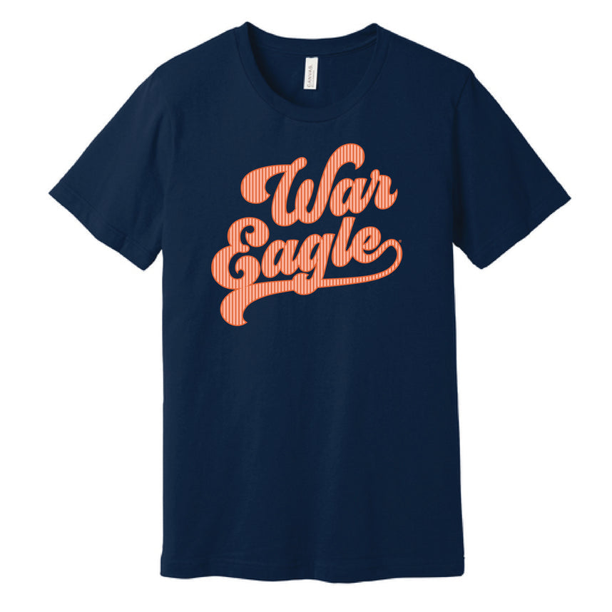 Auburn Navy War Eagles Stripes Tee