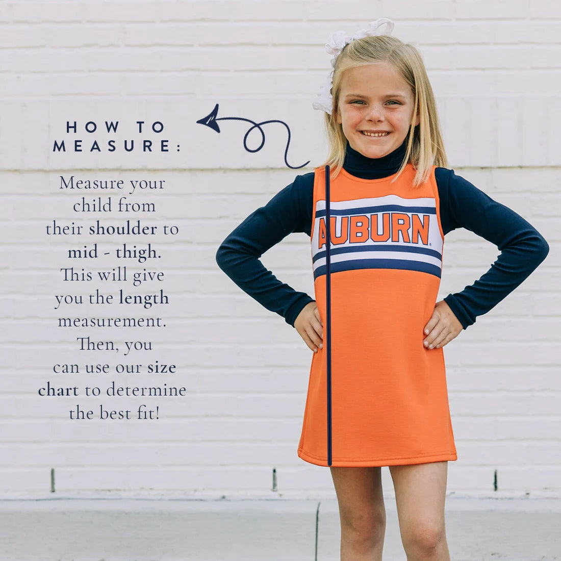 Infant Auburn Navy Classic Cheer Dress